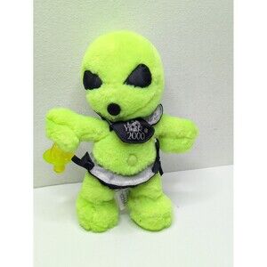 NANCO Year 2000 Rave Baby Space Alien Plush Pacifier Bib Y2K